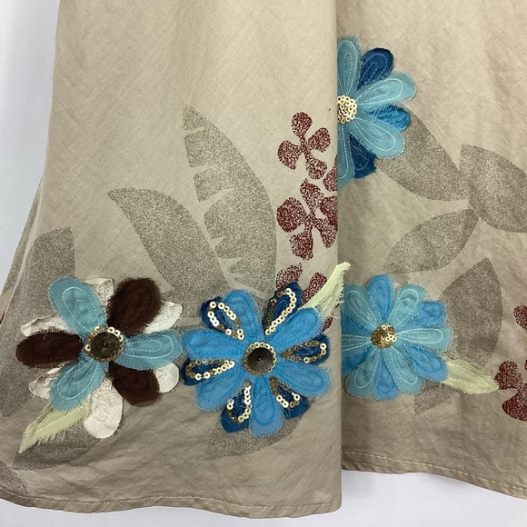 J. Jill Floral Applique Skirt Size Small - Picture 3 of 10